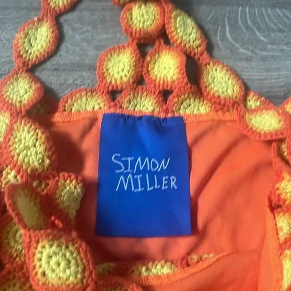 SIMON MILLER Rummie  Crochet Top in Hibiscus. Size M - Picture 8 of 13
